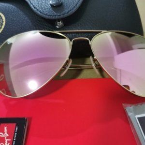 Golden Pink Sunglasses RB3026 62mm